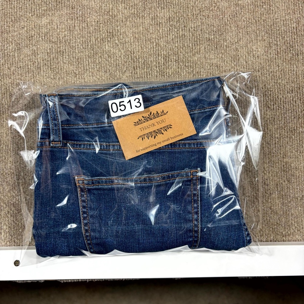 St John's Bay Jeans Womens 14P Blue Denim Stretch Cotton Straight Leg Minimalist - Picture 12 of 12